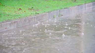 北方夏天下雨路边积水视频索尼slog2视频的预览图